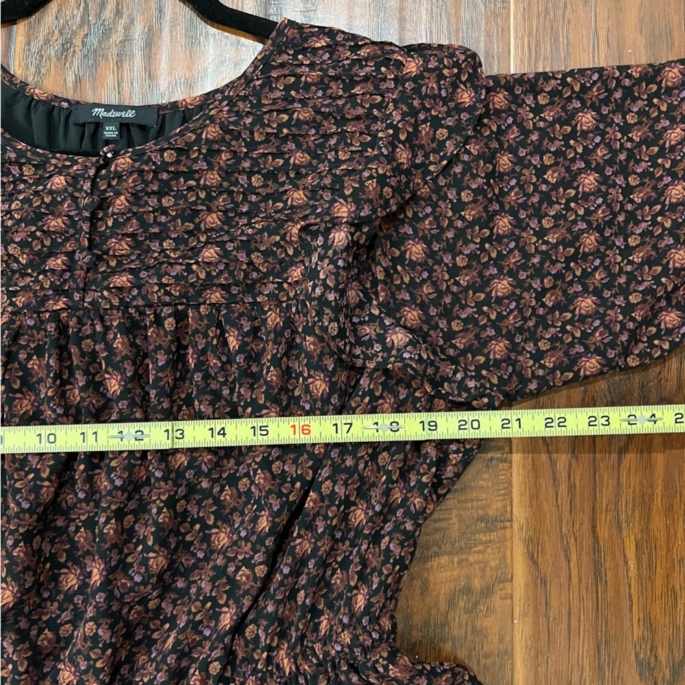 Madewell Georgette Tiered Ruffle Maxi Dress 2X - Picture 9 of 13